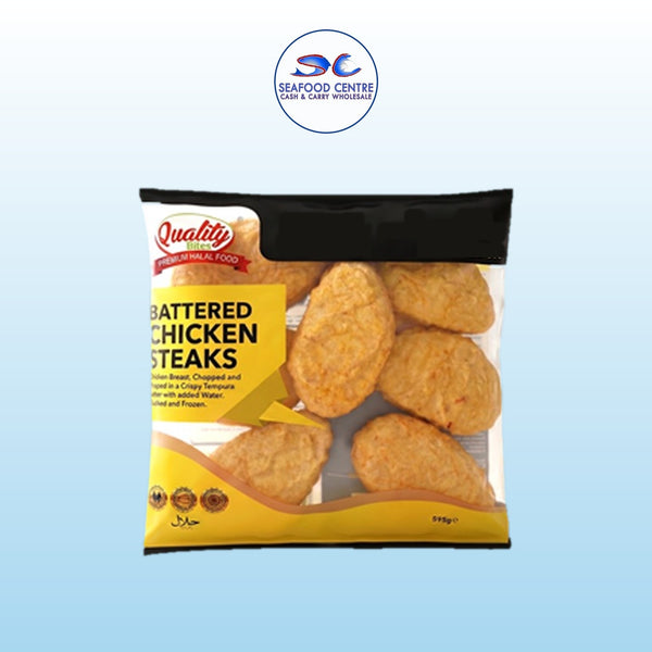 Quality Bites Battered Chicken Steaks 595g