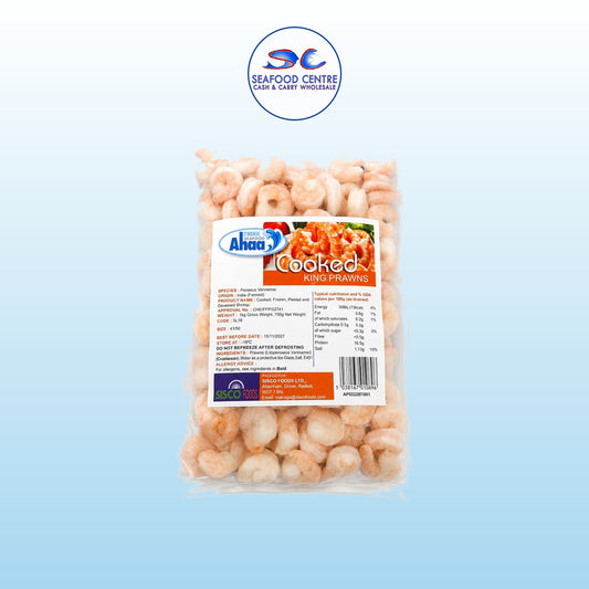 KING PRAWNS COOKED PEELED & DEVEINED SIZE 41/50