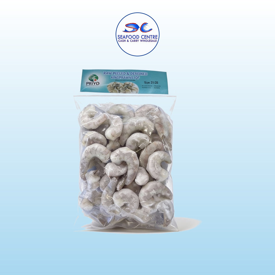 KING PRAWNS IQF VANAMEI RAW PEELED & DEVEINED SIZE 21/25