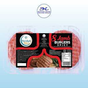 Lamb Burgers Spicy 420g (8 Pack) – Frozen Halal Snack