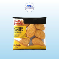 Quality Bites Battered Chicken Steaks 595g – Frozen Halal Snack